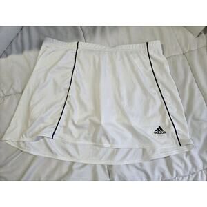 Adidas L Skirt Skort White Black Stripes Tennis Golf Training Outdoor Woman